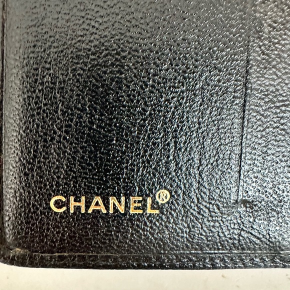 Chanel VINTAGE NEVER USED Black Caviar Leather Card Holder - Picture 6 of 9